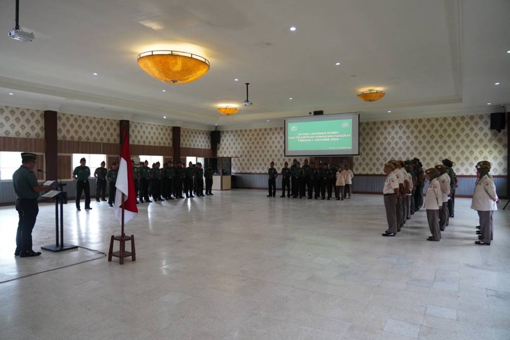ACARA LAPORAN KORP DAN PELANTIKAN KENAIKAN PANGKAT PERIODE 1 OKTOBER 2024 PUSDIKINTEL PUSINTELAD
